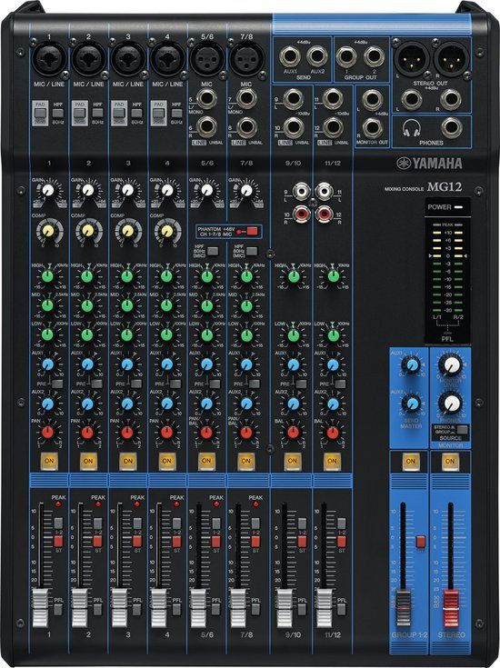 Yamaha MG12 - 12-Kanaals Analoge Mixer