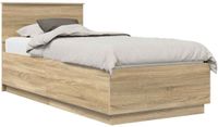 vidaXL Bedframe met hoofdeinde Sonoma Eiken 70 x 190 cm Bewerkt hout