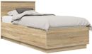 vidaXL Bedframe met hoofdeinde Sonoma Eiken 70 x 190 cm Bewerkt hout