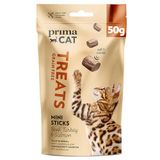 PrimaCat - Granenvrije Softy Mini Sticks Kattenlekkernijen, smaak Rundvlees, kalkoen en zalm, 50 g