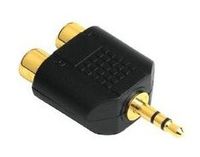 PureLink LP-AA020 adapter 3.5mm male to 2 x RCA female gold plated black