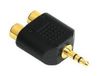 PureLink LP-AA020 adapter 3.5mm male to 2 x RCA female gold plated black