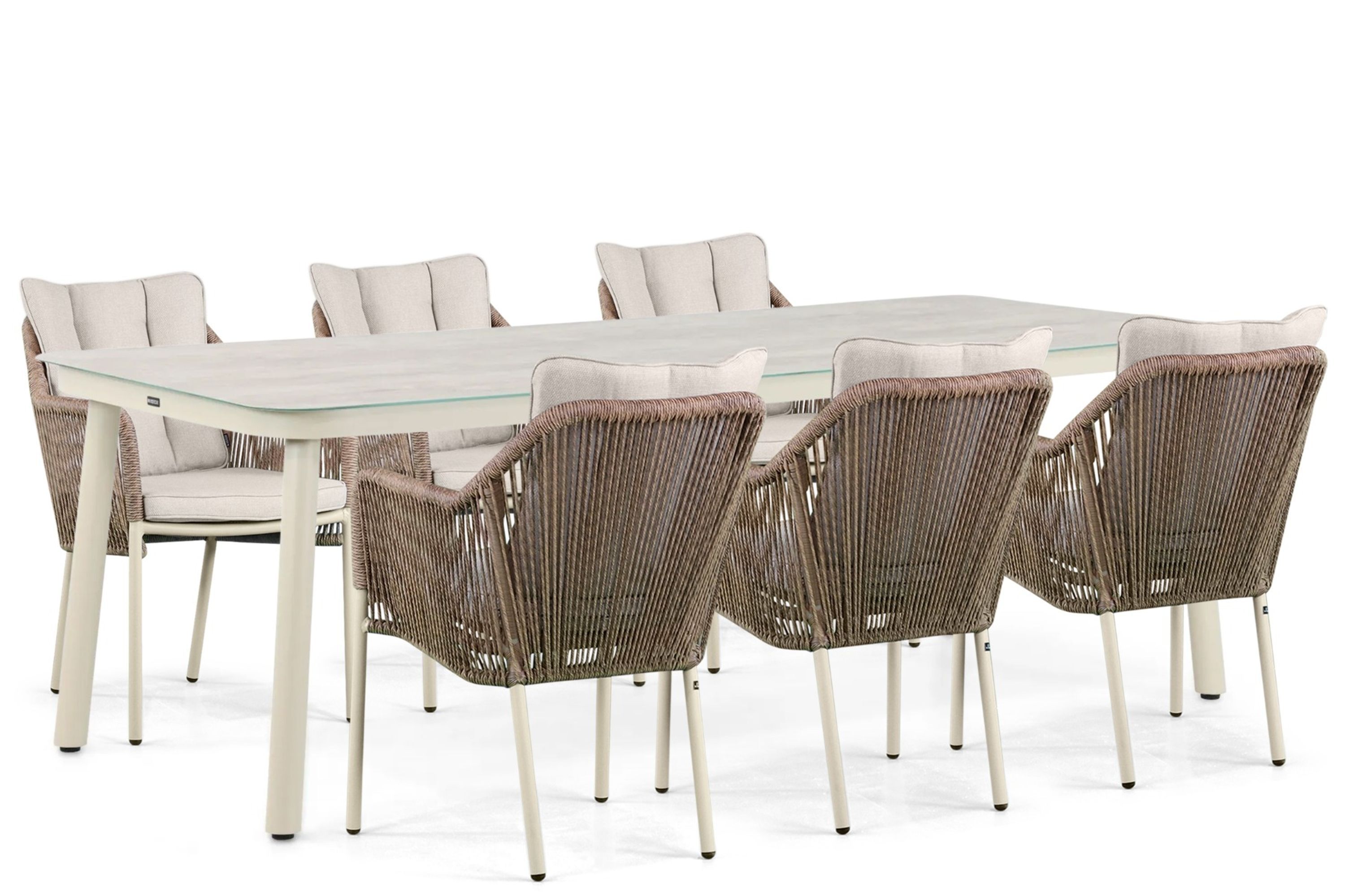 De Laan Projects Lifestyle Lifestyle Marbella/Tavano 220 cm dining tuinset 7-delig