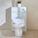 Hudson Reed Meuble WC avec cuvette Covelly - Blanc - 50 cm - Bouton de chasse d'eau chromé - Cluo