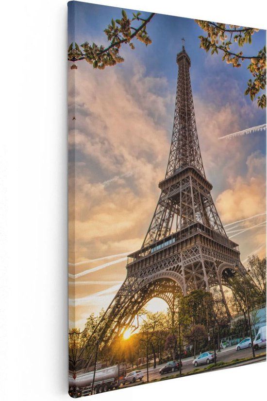 Artaza Canvas Schilderij Eiffeltoren In Parijs 80x120cm