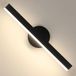 Riserva Moderne led-wandlamp, 12 W, 300 graden draaibaar, zwart, 4500 K | Wandlamp van acryl voor badkamer, slaapkamer, eetkamer, hal, neutraal wit