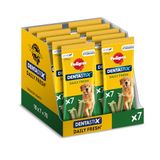 PEDIGREE Pack van Densex vers voor dagelijks gebruik voor tandreiniging en tegen de slechte adem van grote honden (10 verpakkingen van 7UD)