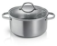Tescoma SteelCRAFT 780574 steelpan met deksel, antiaanbaklaag, diameter 24 cm, inhoud 5 l