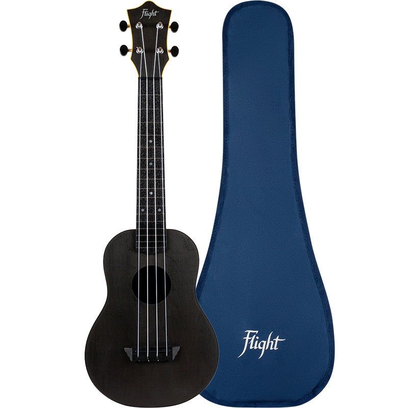 Flight Travel Series TUC Black concert ukulele with gig bag