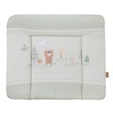 roba aankleedkussen Woodland Buddies - 85 x 75 cm - aankleedmat voor baby’s PU gecoat - makkelijk schoon te maken & onderhoudsvriendelijk - pastelgroen met diermotief