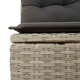 vidaXL 10-delige Loungeset met Kussens, Polyrattan, Lichtgrijs