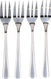 Alpina RVS taartvorkjes/gebakvorkjes - set van 20x - zilver - 15 cm - RVS