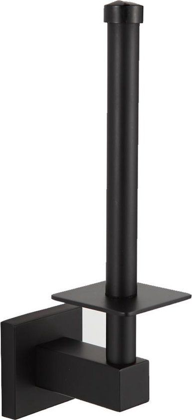 VDN Stainless Reserverolhouder - Zwart - Hangend - Metaal