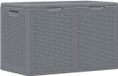 vidaXL Boîte de jardin 180 L PP rotin gris
