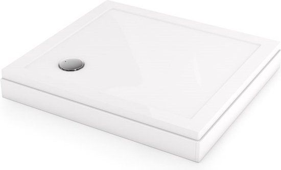 Maxaro Hoge Douchebak 100x90cm Rechthoek Acryl Hoogglans Wit