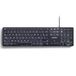 Perixx PERIBOARD-331 Bedrad USB-toetsenbord, met achtergrondverlichting, volledige grootte, schaartoetsen type X, witte achtergrondverlichting, zwart, AZERTY