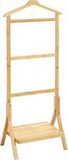 HAKU dressboy met schoenenrek, dressboy van bamboe naturel - afmetingen: B 46 x H 115 x D 28 cm, stijl: bohemian