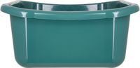 KADAX Rechthoekige wasbak, robuuste wasbak, waskom met comfortabele handgrepen, opbergcontainer, compacte reinigingsbak, kom (groen, 12 liter)