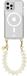 AVY Hoesje geschikt voor Apple iPhone 12 / 12 Pro | Compatibel met MagSafe | Clear Case met Telefoonkoord 30CM | Polsband Cupid Beige