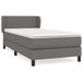 VidaXL Boxspringbed met matras, grijs, 100x200 cm, kunstleer