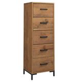 vidaXL Ladekast 42x35x110 cm Massief Grenenhout
