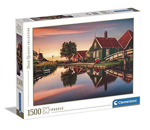 Clementoni Collection-Zaanse Schans-1500 puzzel voor volwassenen, Made in Italy, meerkleurig, 31696