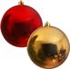 Decoris Grote kerstballen - 6 stuks - rouge et or - D14 cm - kunststof - décoration de Noël - boules incassables