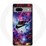 Google Pixel 7a hoesjes nike logo zwart stijlvol Hot Pink Paars Blauw