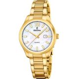 Festina F20741/1 Polshorloge Dames Goudkleurig Staal Analoog Quartz