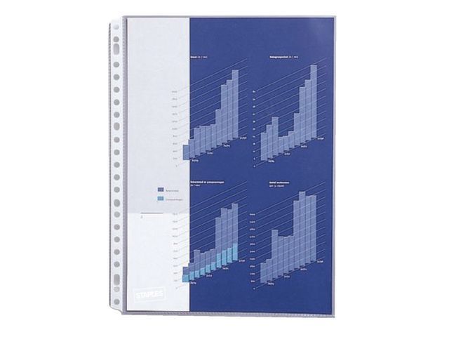 Staples A4 Showtas, Polypropyleen, 80 micron, 23-gaats, Transparant
