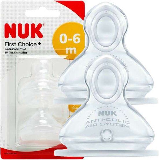 NUK First Choice Flesspeen S1 Large - 6-18 maanden - 2 stuks