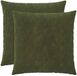 vidaXL - Kussensloop - 2 pcs - HEERLEN - Groen - 65 x 65 cm - Microfiber - Fleece