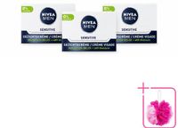 NIVEA MEN Crème de jour sensitive visage - 50 ml - 3 pièces