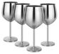Ensemble de 4 verres à vin en acier inoxydable de 550 ml, idéaux pour les cocktails et le vin