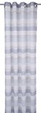 Tom Tailor T-Simple Stripes ooggordijn, polyester, wit/blauw, 245 cm x 140 cm