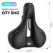 Vélo - Selle de vélo de ville antichoc - Cuir polyuréthane imperméable - Mousse de haute qualité - Amorti silicone très élastique - Selle de vélo de ville colorée
