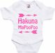 Bellatio Decorations Baby rompertje - hakuna mapoopoo - roze - glitter - kraam cadeau - babyshower 68