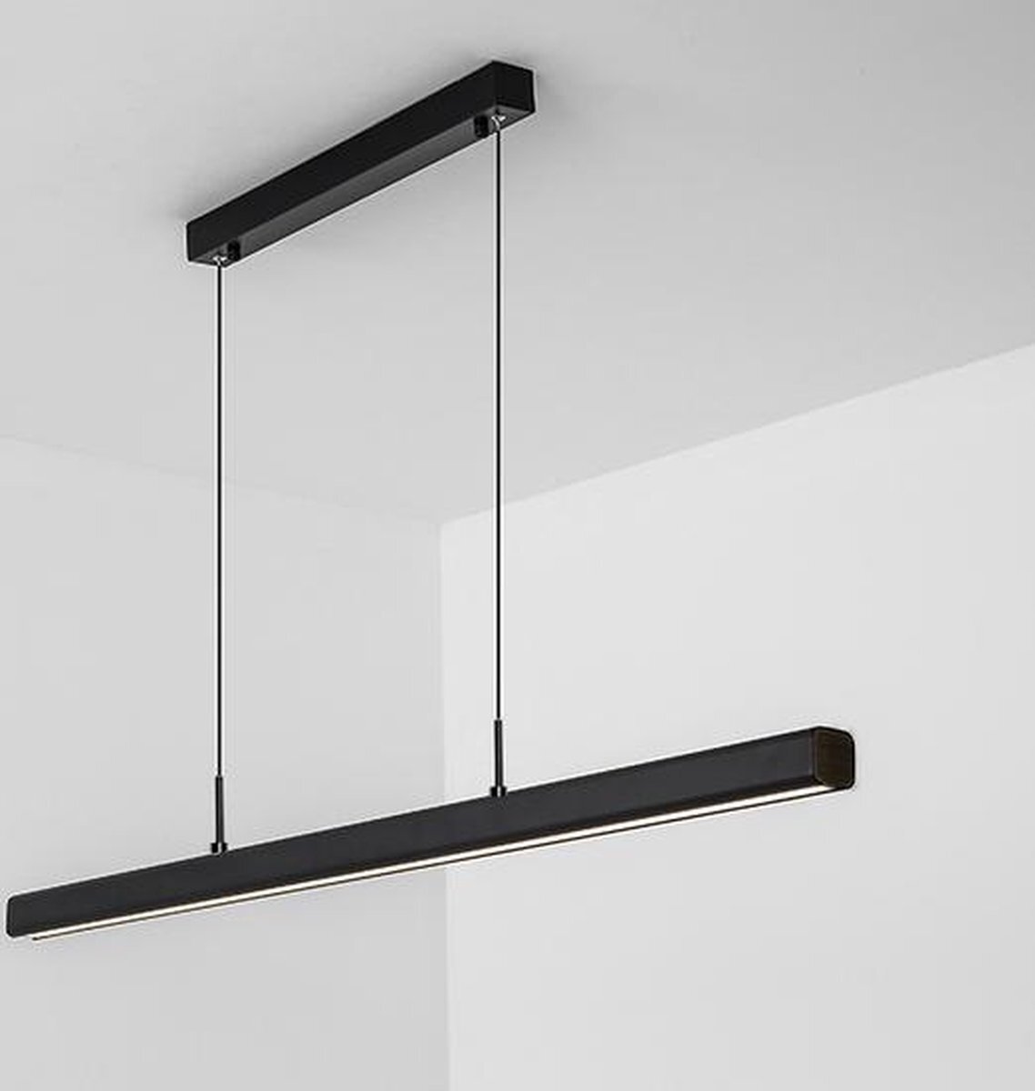 Groenovatie LED Linear Hangarmatuur - 30W - 80cm - Mat Zwart - Warm Wit