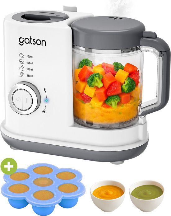Gatson BabyChef - Blender en Stomer - Wit/Grijs