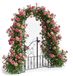 Merkloos Relaxdays Rozenboog - 144x235x45 cm - zwart - met plantensteun