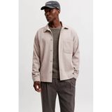 JACK & JONES ESSENTIALS oatmeal relaxed fit overshirt