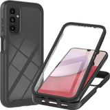 Selected by GSMpunt.nl Hoesje met Ingebouwde Screenprotector Geschikt voor Samsung Galaxy A34 | Full Protect valbescherming | Doorzichtig / Zwart