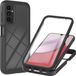 Selected by GSMpunt.nl Hoesje met Ingebouwde Screenprotector Geschikt voor Samsung Galaxy A34 | Full Protect valbescherming | Doorzichtig / Zwart