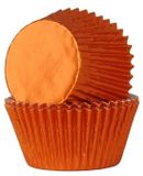 House of Marie Cupcake Cups Folie Oranje 51x28mm. 24st