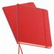 Merkloos Notitieboekje/Schrift harde kaft - 2x - rood - A5 formaat - met sluitband en bladwijzer - gelinieerd - 80 pagina