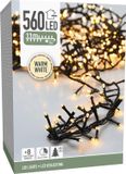 Merkloos Microcluster Kerstverlichting - 560 LED - 11m - Warm Wit - Buiten