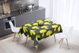 Bonamaison Tafelkleed, Anti-Mold, Sneldrogend, Waterdicht, 100% Polyester Tafellaken, Neon Geel, Rook, 140 x 140 Cm