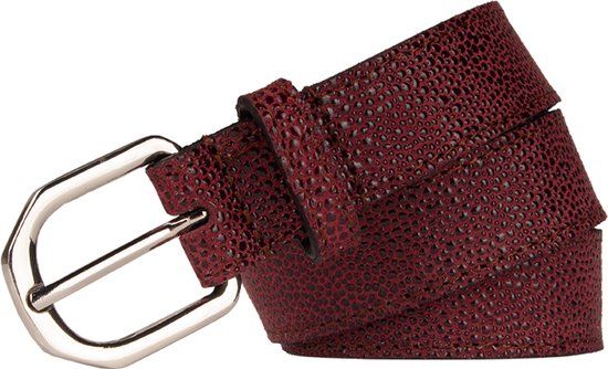 Legend Dames - Leren riem - Bordeaux - 80 cm