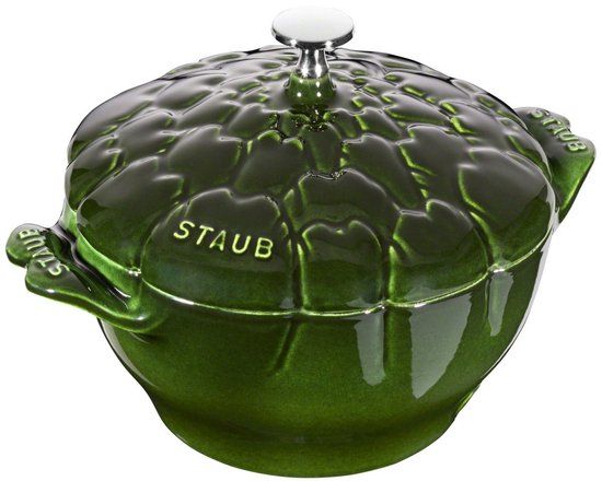 Staub Cocotte Artisjok 22 cm - Basilicumgroen