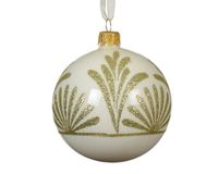 Decoris Kerstballen glas d8 cm wolwit X
